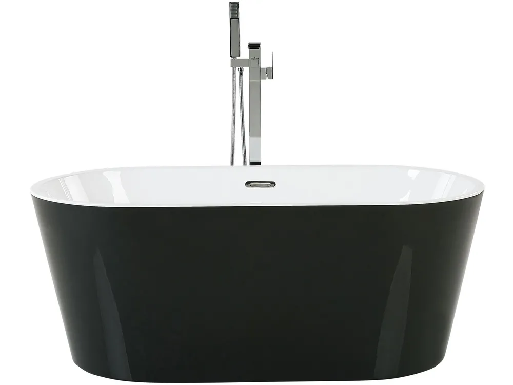 Freestanding Bathtub HAVANA 1700 x 730 mm Black/ White_857684