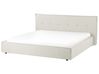 Waterbed Faux Linen LESTRE 180 x 200 cm (EU Super King) Off-White
