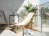 Set of 2 Folding Deck Chairs ANZIO with Replacement Fabrics Acacia Wood Light Brown