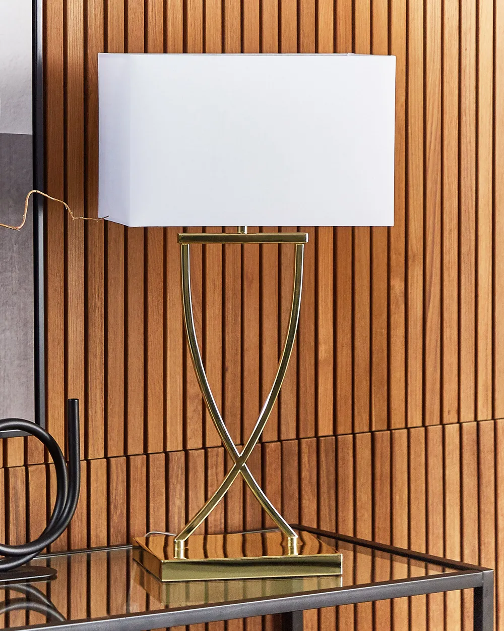 Table Lamp YASUNI Metal White/ Gold_825509