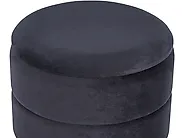 Storage Pouffe ELGIN Velvet Black_1186310