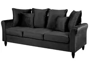 Sofa 3 Seater BORNHOLM Velvet Black_748476