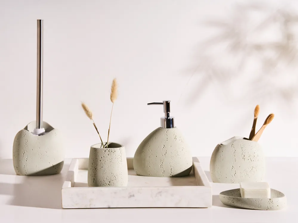 5-Piece Bathroom Accessories Set COATA Light Beige