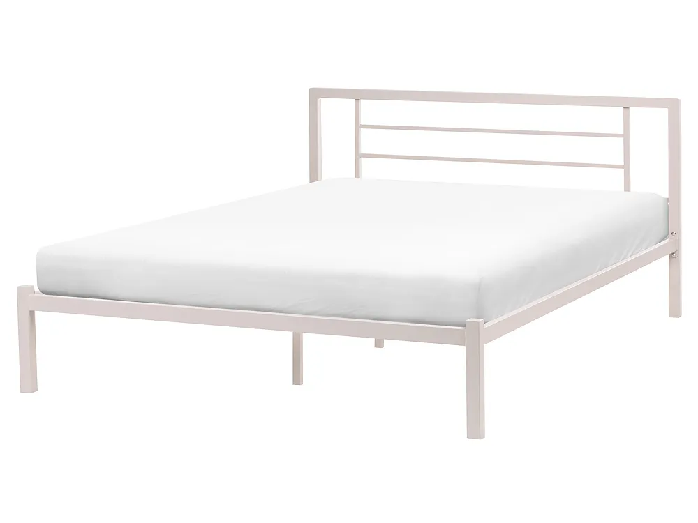 Sänky Metalli CUSSET 160 x 200 cm Vaaleanbeige