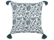Throw Cushion RUMEX 45 x 45 cm Cotton Blue Floral Pattern_838937