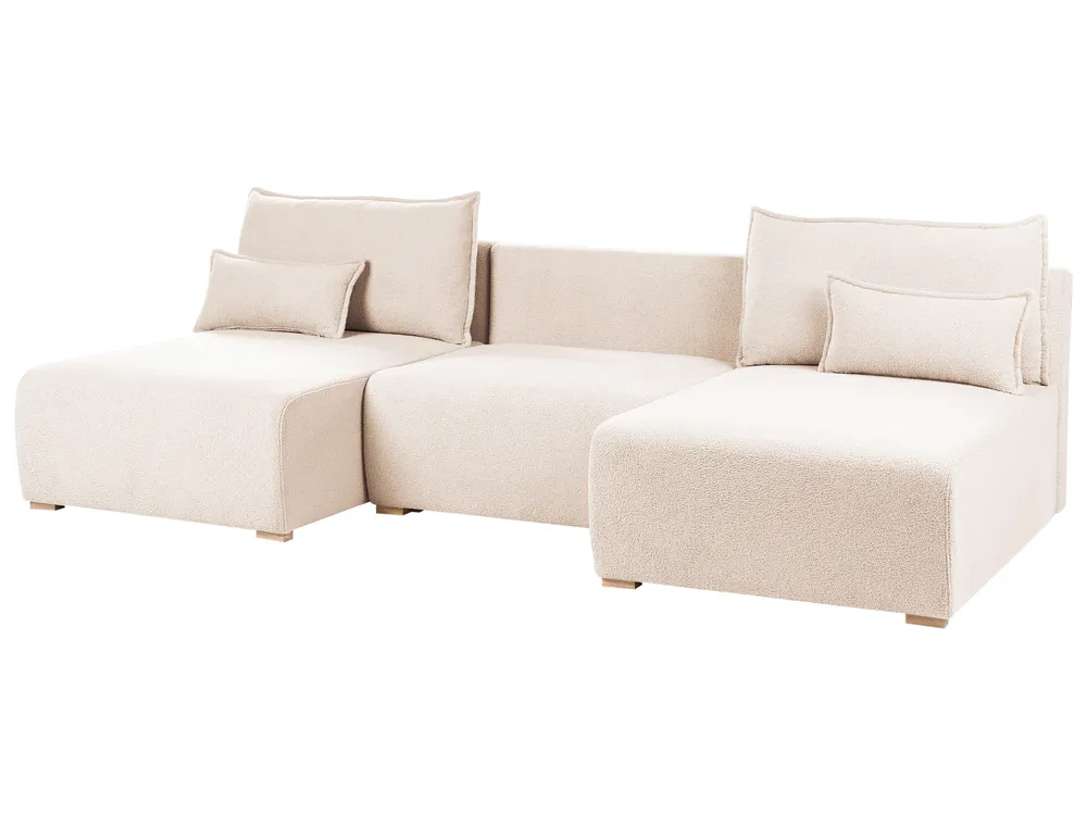 Modular U-Shape Sofa NERBO Boucle Beige_1034722