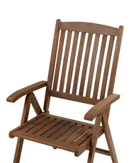 Set of 6 Garden Chairs with Cushions AMANTEA Acacia Wood Off-White_879805