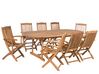 Garden Dining Set 8 Seater MAUI Acacia Wood Light Brown