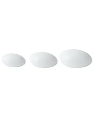Set med 3 LED-dekorationslampor för utomhusbruk FARALLON med fjärrkontroll Vit_960831