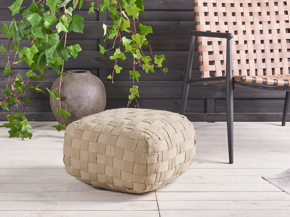 Pouffe BODLA Synthetic Material Beige