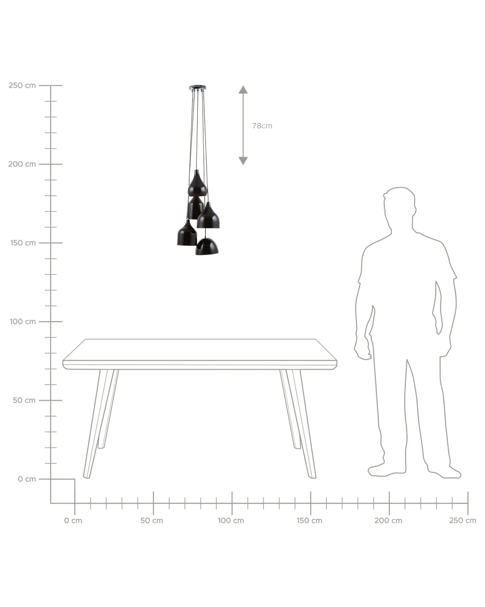 Pendant Lamp SAVIO Metal Golden Brown Black_824510