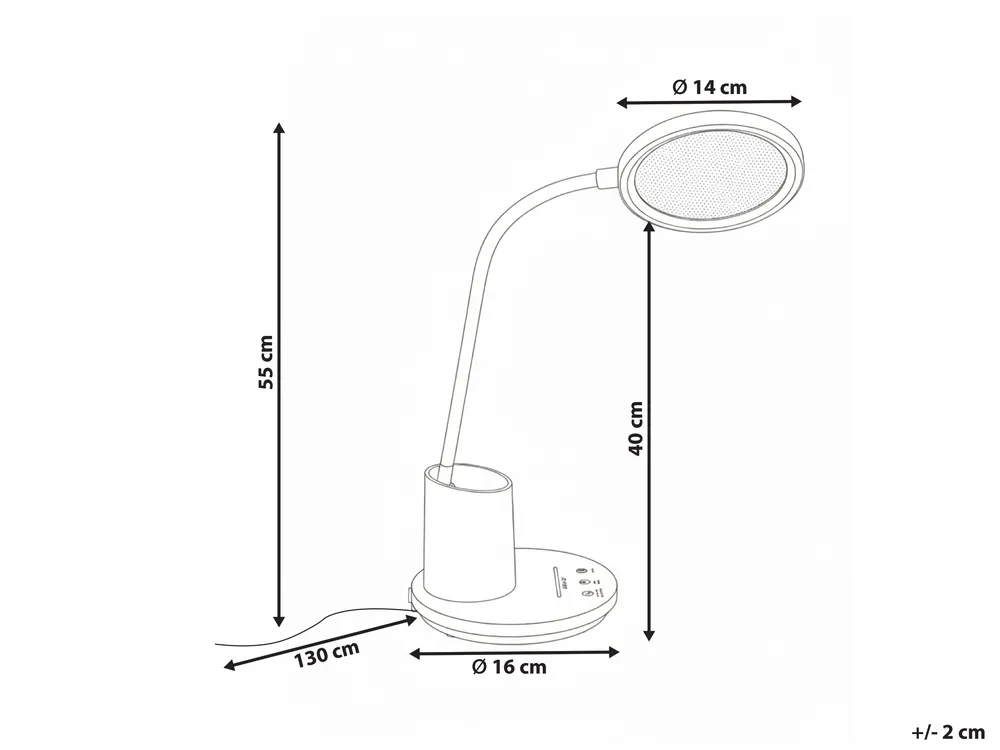 LED Desk Lamp VELA with Dimmer White_1019204