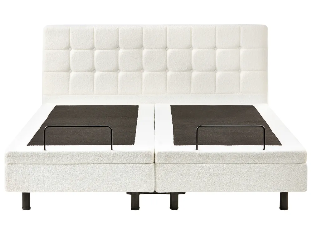 Adjustable Bed Boucle DUKE 180 x 200 cm (EU Super King) Off-White_1011501