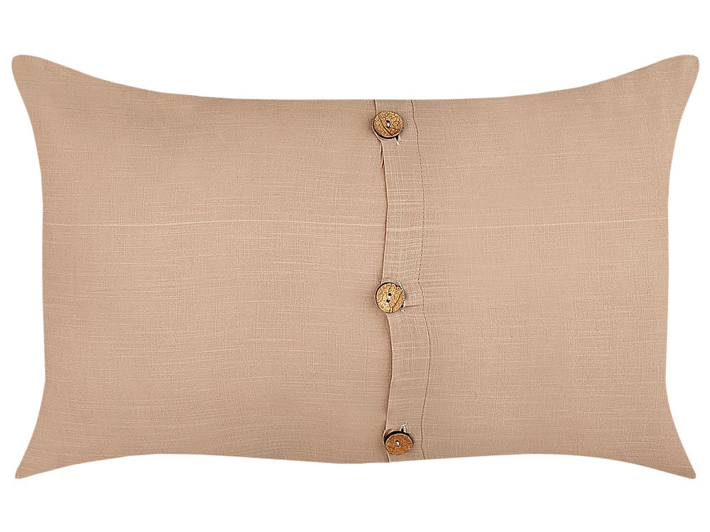 Set med 2 prydnadskuddar BANORI 30 x 50 cm Linne Beige Monokromt