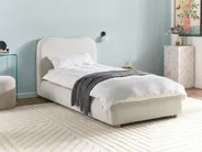 Ottoman Bed BLAGNAC Fabric Off-White 90 x 200 cm (EU Single)_1074664