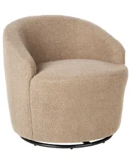 Swivel Armchair DAVIK Boucle Taupe_943661
