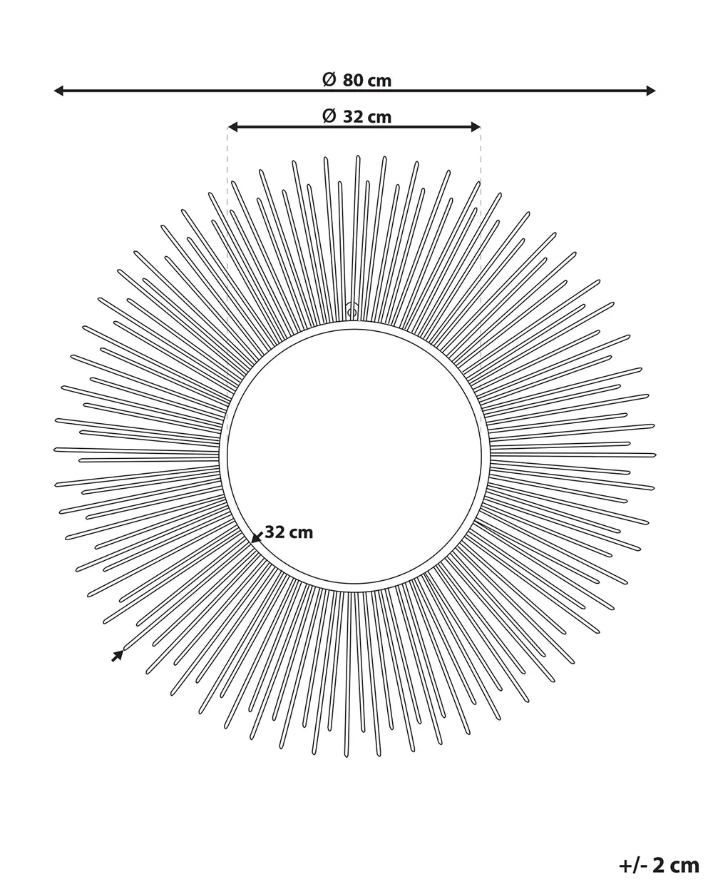 Wall Mirror CILLY 80 cm 80 cm Metal Silver_777325