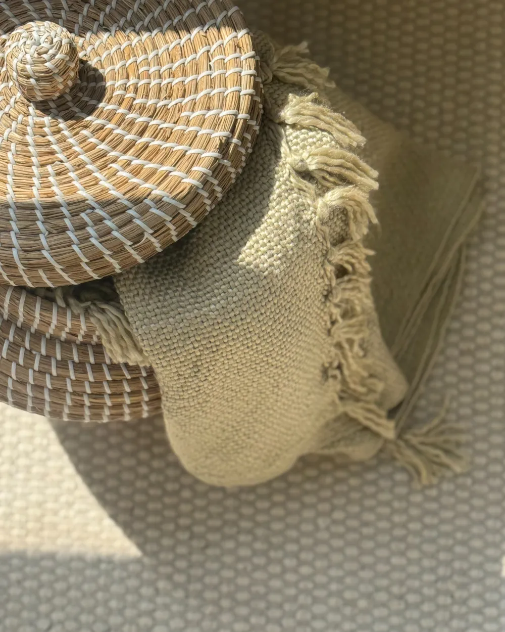 Pläd CHAOHANI 200 x 220 cm Beige_1012356