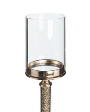 Ljusstake ABBEVILLE 41 cm Glas Guld_788805