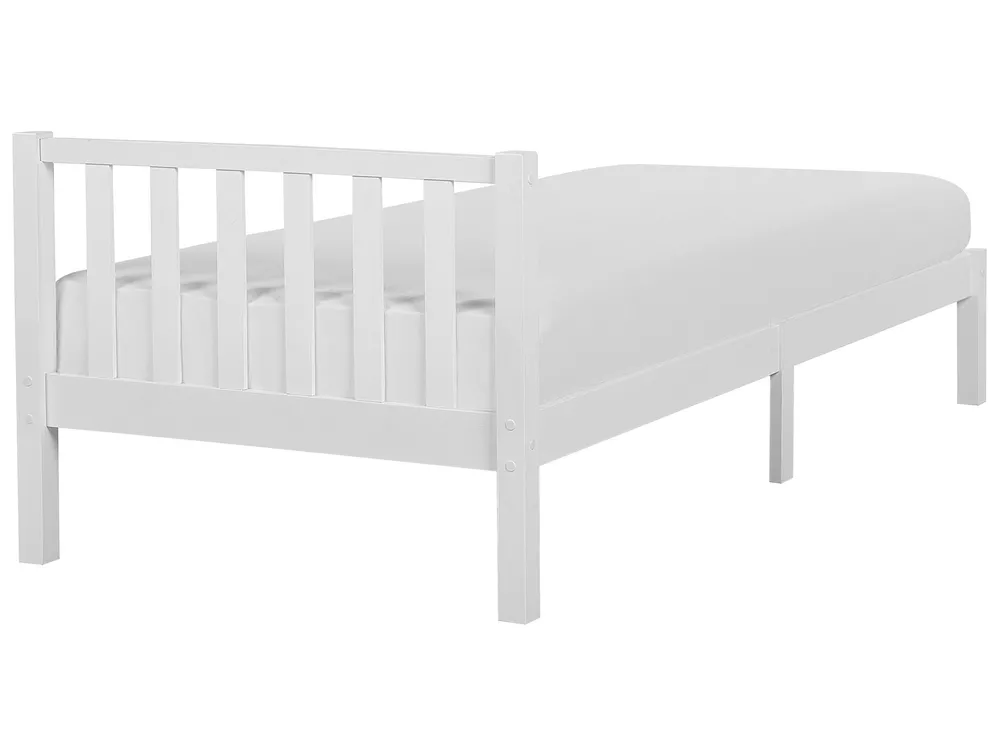 Säng med lamellram Furu FLORAC 90 x 200 cm Vit_752715