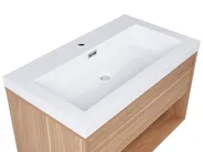 Wall Mounted Vanity Unit with Basin BERBICE Light Brown_1010547