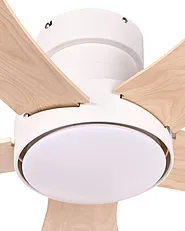 Tuuletinvalaisin BIVENS kaukosäätimellä LED-valo Vaaleanbeige_1133270