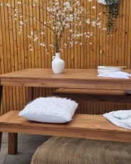 Garden Bench LIVORNO 169 cm Acacia Wood Brown_976574
