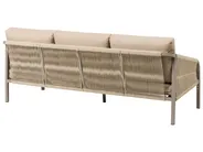 Trädgårdssoffgrupp med bord 5-sits MURATO Metall Beige_1023490