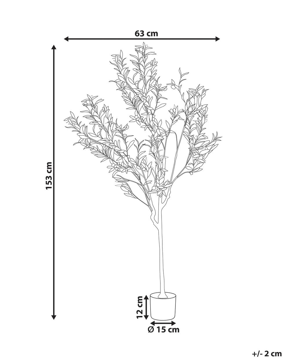 Artificial Plant OLIVE TREE 153 cm Green_901157