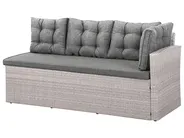 Garden Corner Sofa 8 Seater VITERBO PE Rattan Grey_988442
