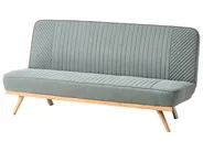 Sofa Bed 2 Seater KALFAFEL Fabric Green_1009370