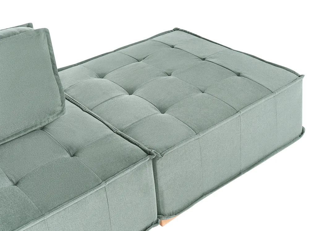 Modulär U-formad soffa 8-sits TIBRO Ljusgrön_1057852