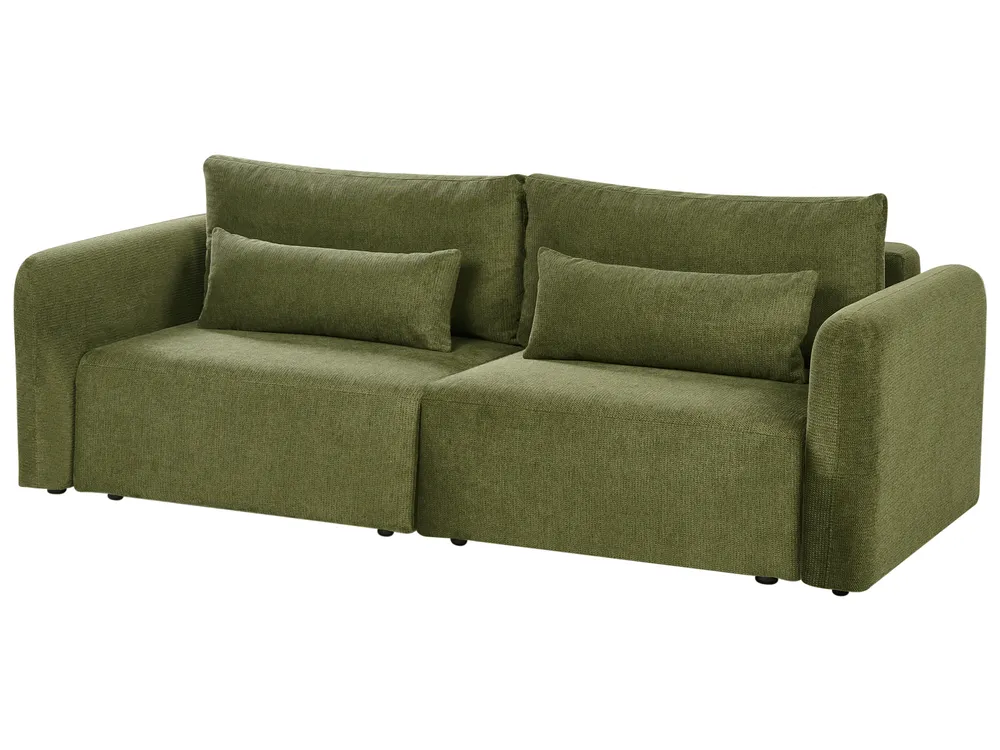 Bäddsoffa 3-sits VAXHOLM med förvaring Grön_1026816