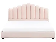 Waterbed Velvet VINCENNES 180 x 200 cm (EU Super King) Pastel Pink_974514