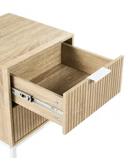 2 Drawer Bedside Table ROYALLA Light Brown_1021414