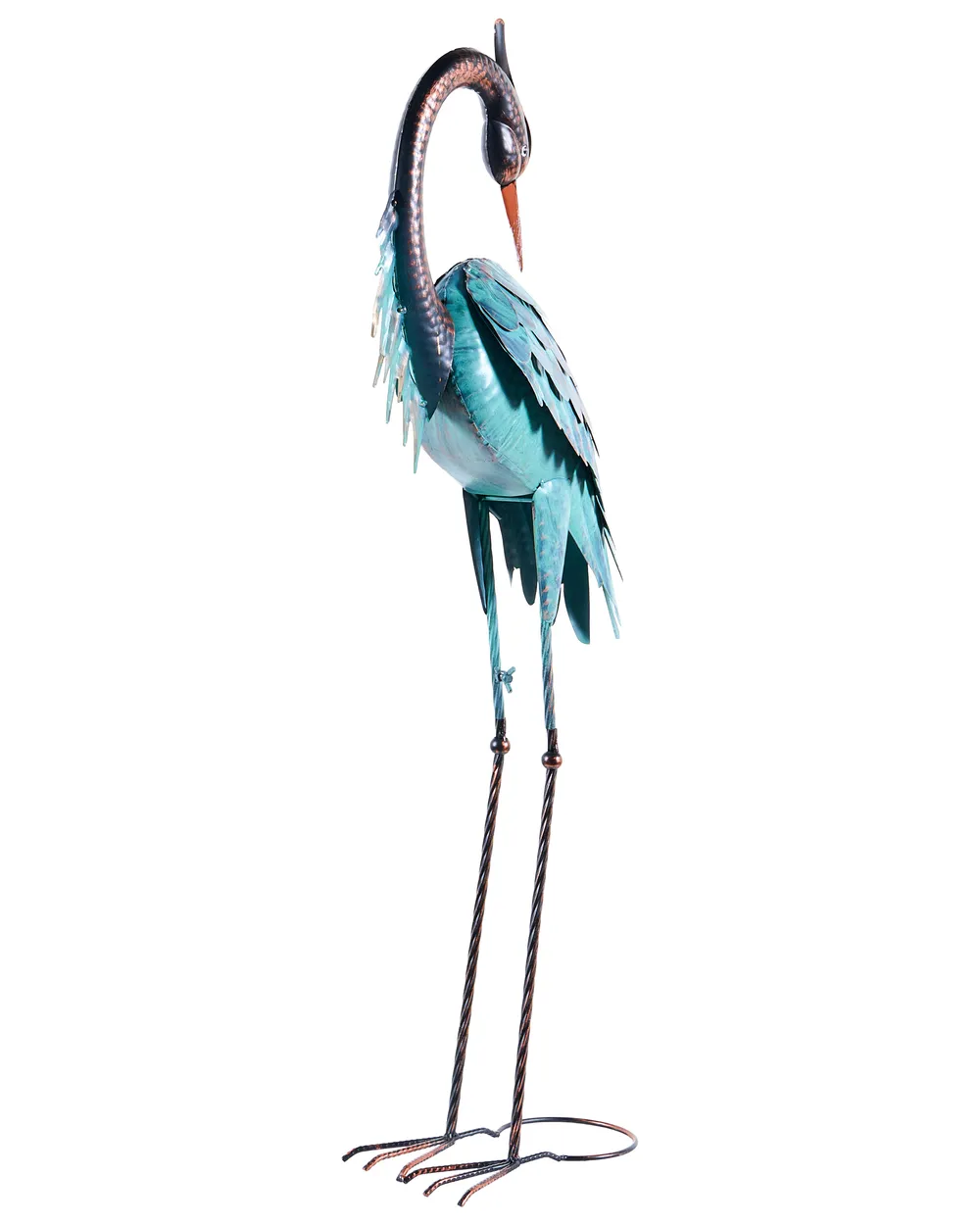 Set of 2 Garden Figurines MALOLOS Heron Blue_1083055