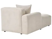 Modular Corner Sofa 3 Seater HEDE with Ottoman Fabric Light Beige Right Hand_1092182
