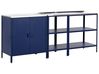 3 Piece Outdoor Kitchen Set VILAMA Blue Metal