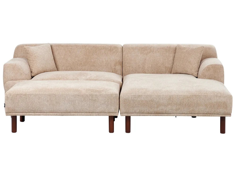 Kulmasohva 3-istuttava HOLT rahilla Kangas Beige Vasen_960631