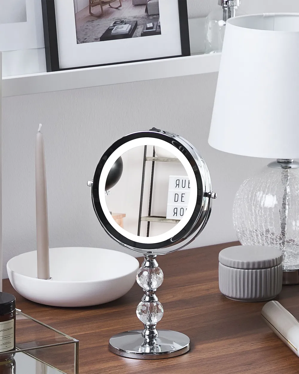 Makeup Mirror LED CLAIRA Silver