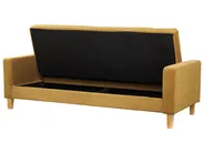 Sofa Bed 3 Seater VEHKOO Fabric Mustard_914599