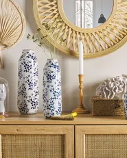 Flower Vase MULAI 30 cm Stoneware White_810756