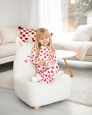 Kids Armchair Unicorn LULEA Boucle Off-White_969688