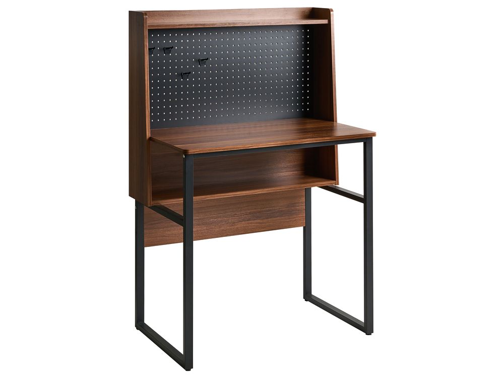 Office Desk with Memo Board BUXTON 84 cm 48 cm Dark Brown