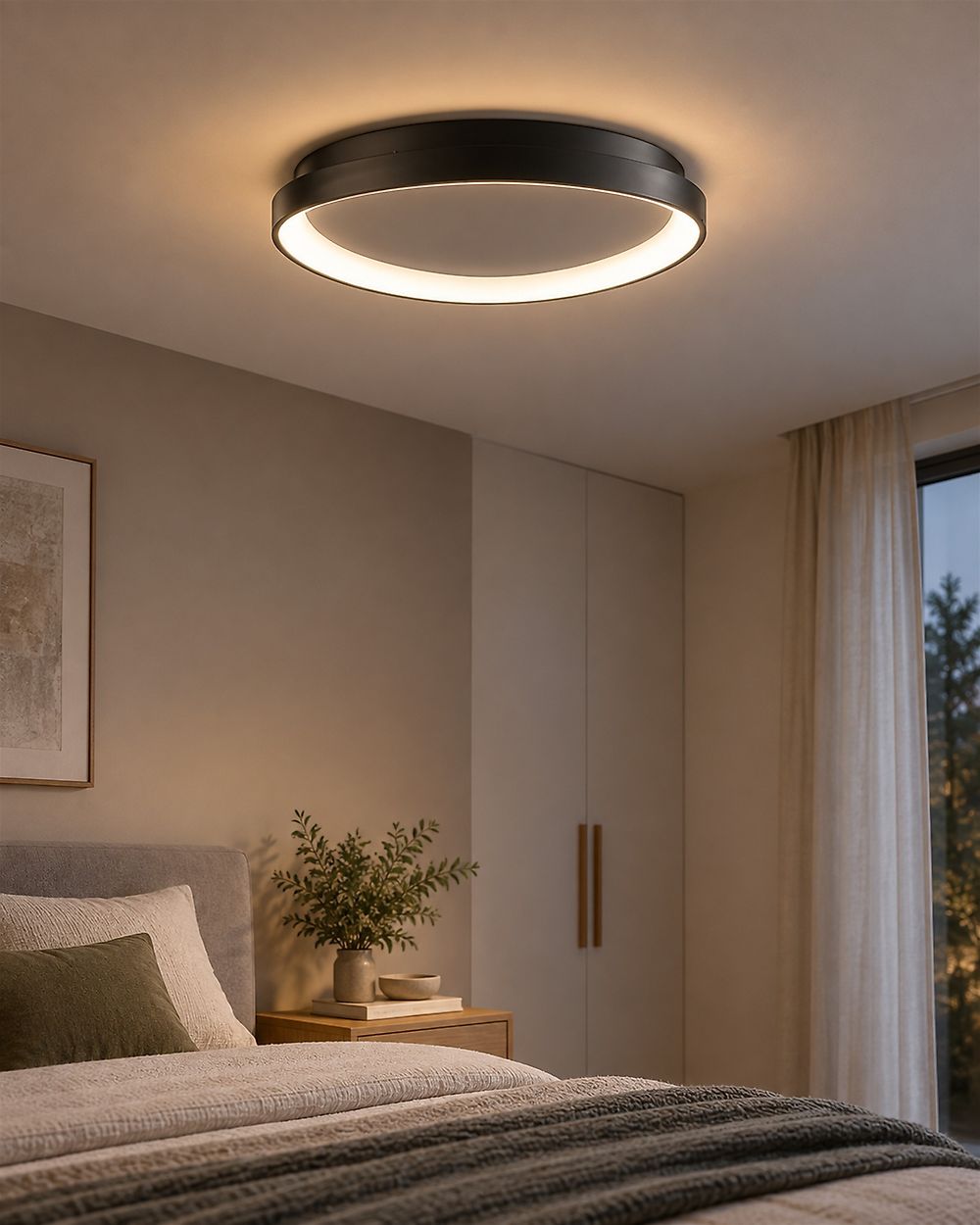 LED-kattovalaisin NANDING Metalli Musta