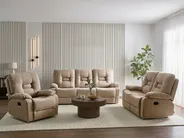 Manuell reclinersoffa 3-sits BERGEN Beige_1064934