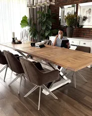 Ruokatuolisetti 2 kpl JODAR Kangas Ruskea_1161820