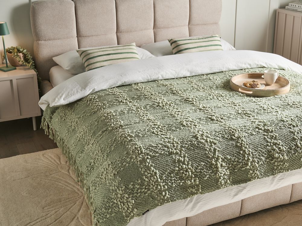 Blanket VELLA Fabric 150 x 200 cm Green