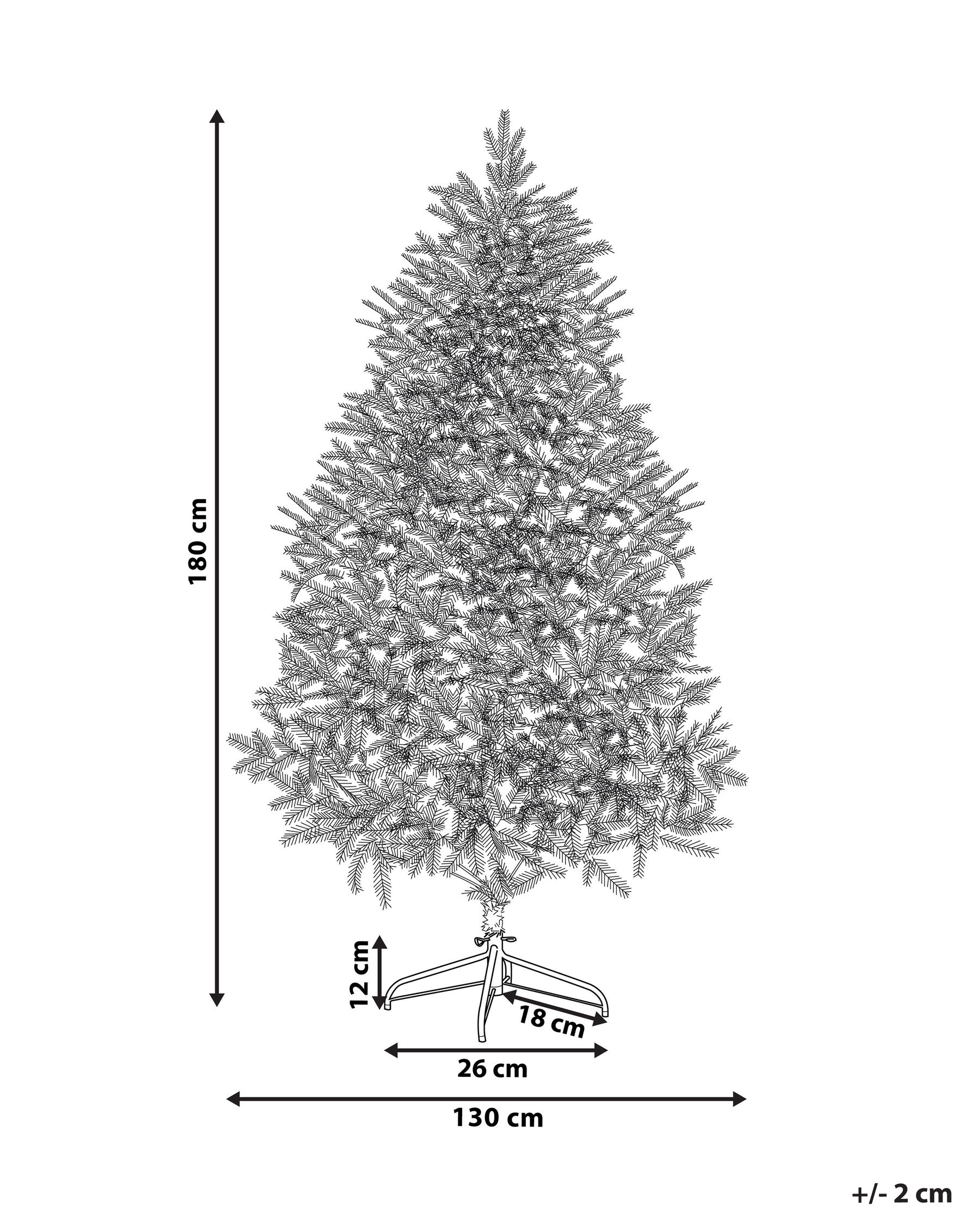 Joulukuusi luminen BASSIE 180 cm Valkoinen_783706