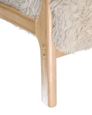 Fåtölj SKOVDE Fuskpäls Ljusbeige_1018528